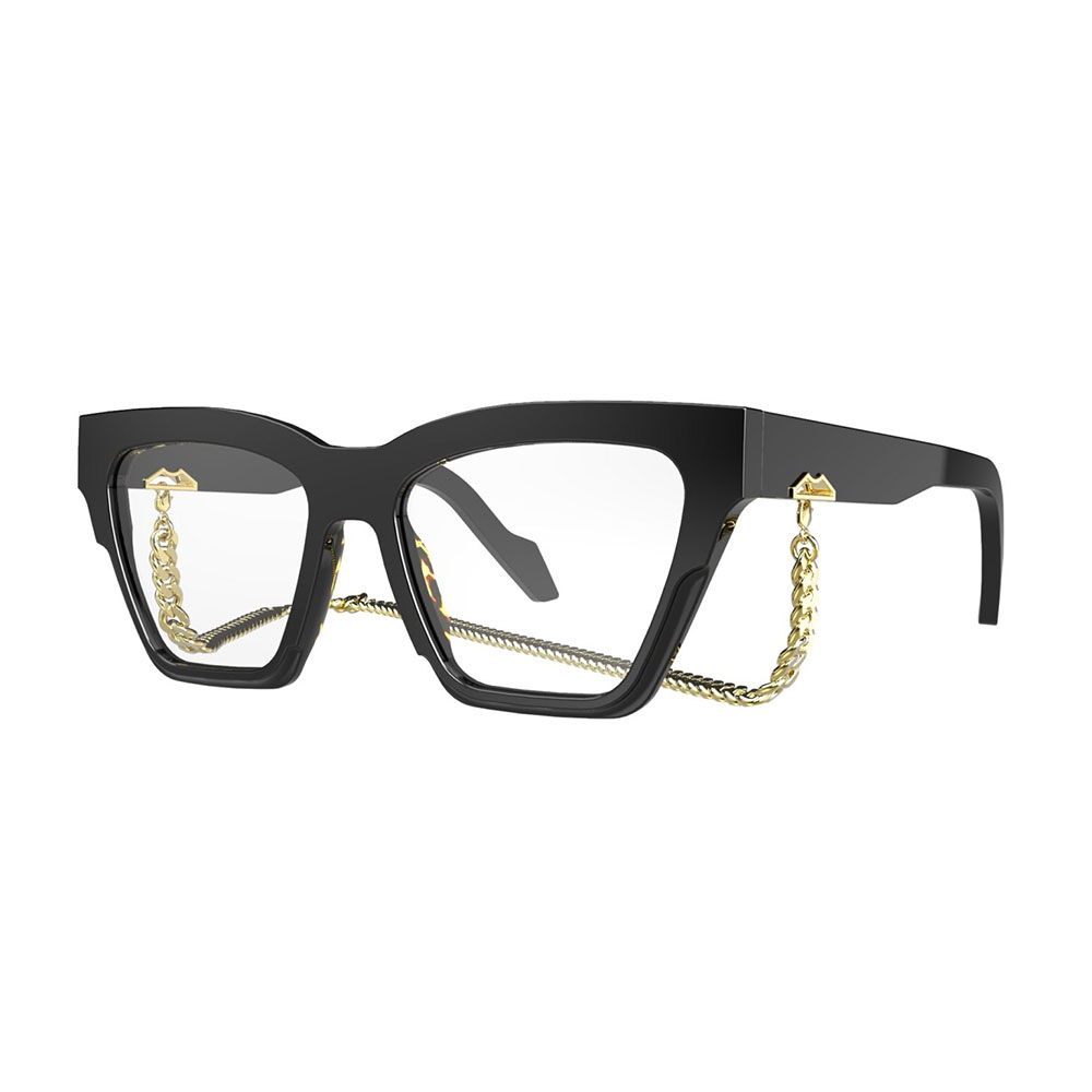 OCCHIALE DA VISTA NERO ORIGINAL VINTAGE NAPLES LIGHT NL02 col. GOLD -  Ottica Riflessi